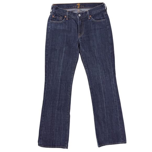 7 For All Mankind Denim - 7 For All Mankind Bootcut Jeans Womens Sz 29 Dark Wash Denim